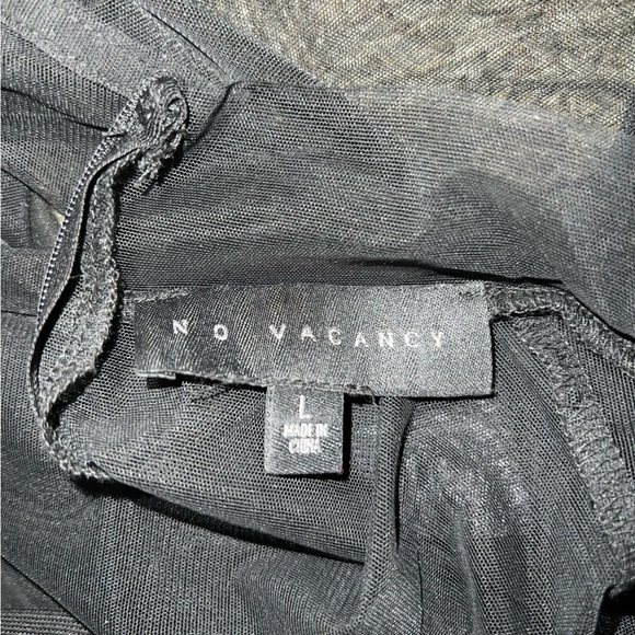 No Vacancy | Black Mesh Jumpsuit with Cold Shoulders, size large. EUC catsuit - Picture 10 of 12